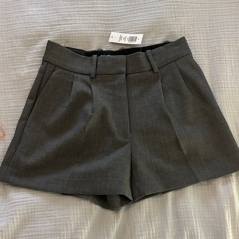 Aritzia Charcoal High Waist Shorts